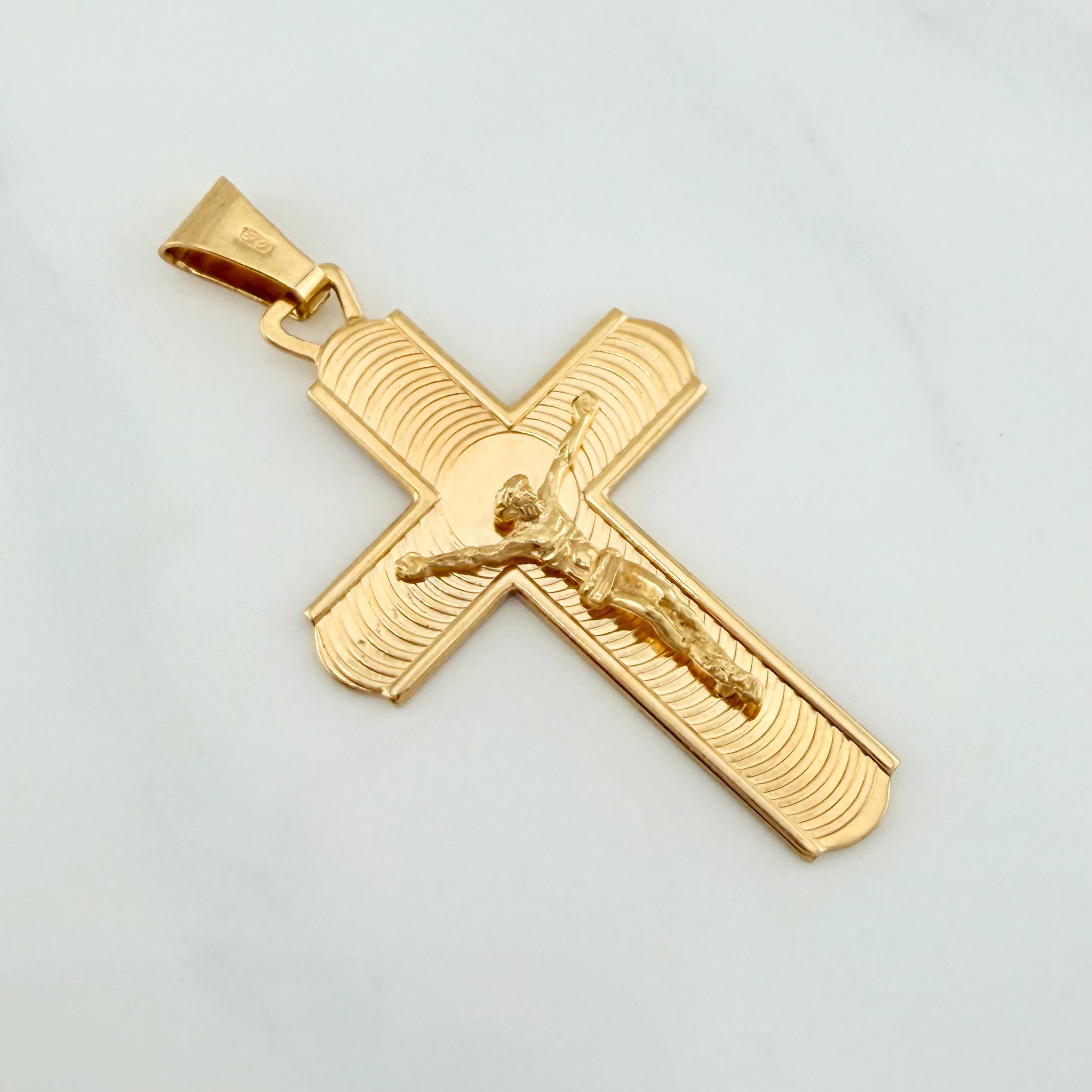 Dije Cruz Cristo 6.4 g / 5 cm Oro Amarillo 18K