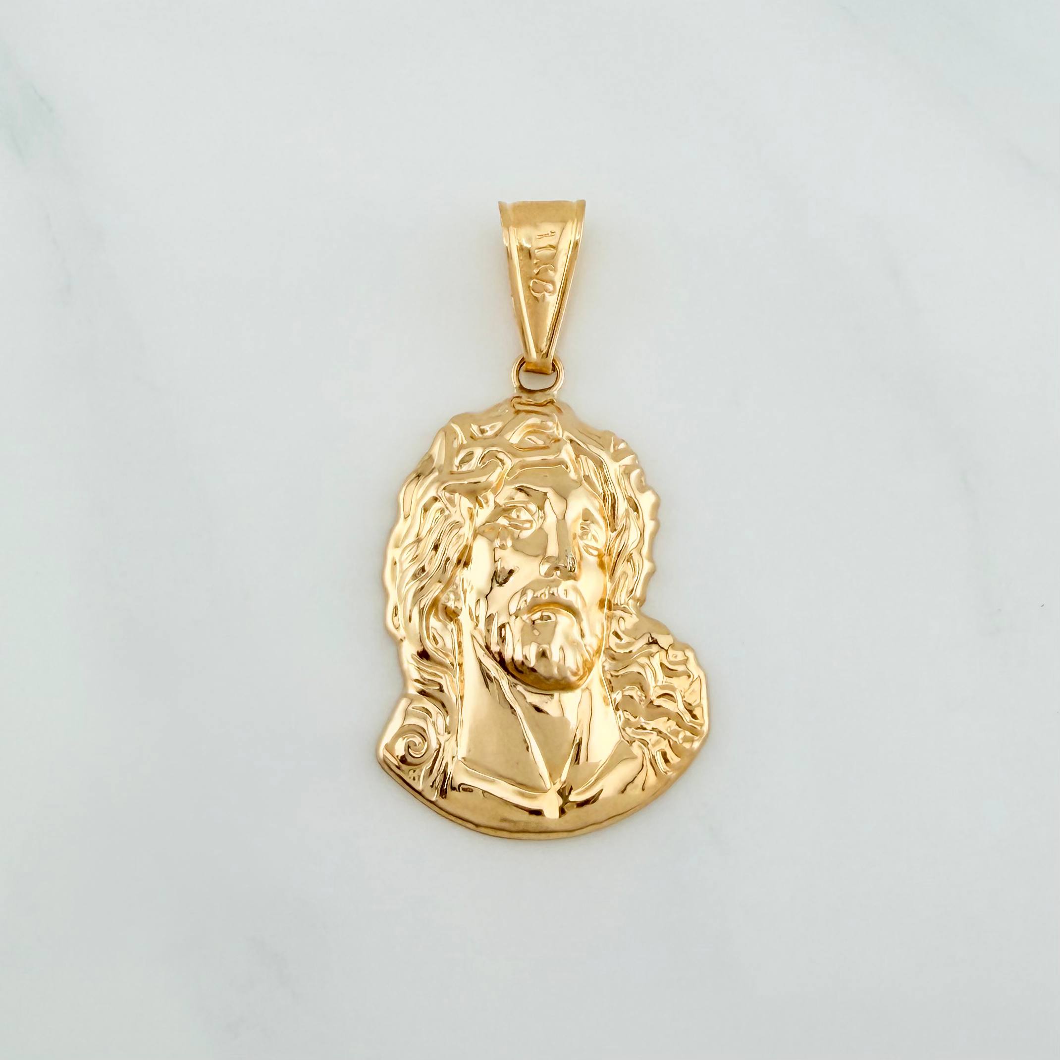 Dije Rostro Cristo 2.05 g / 3.6 cm Oro Amarillo 18K