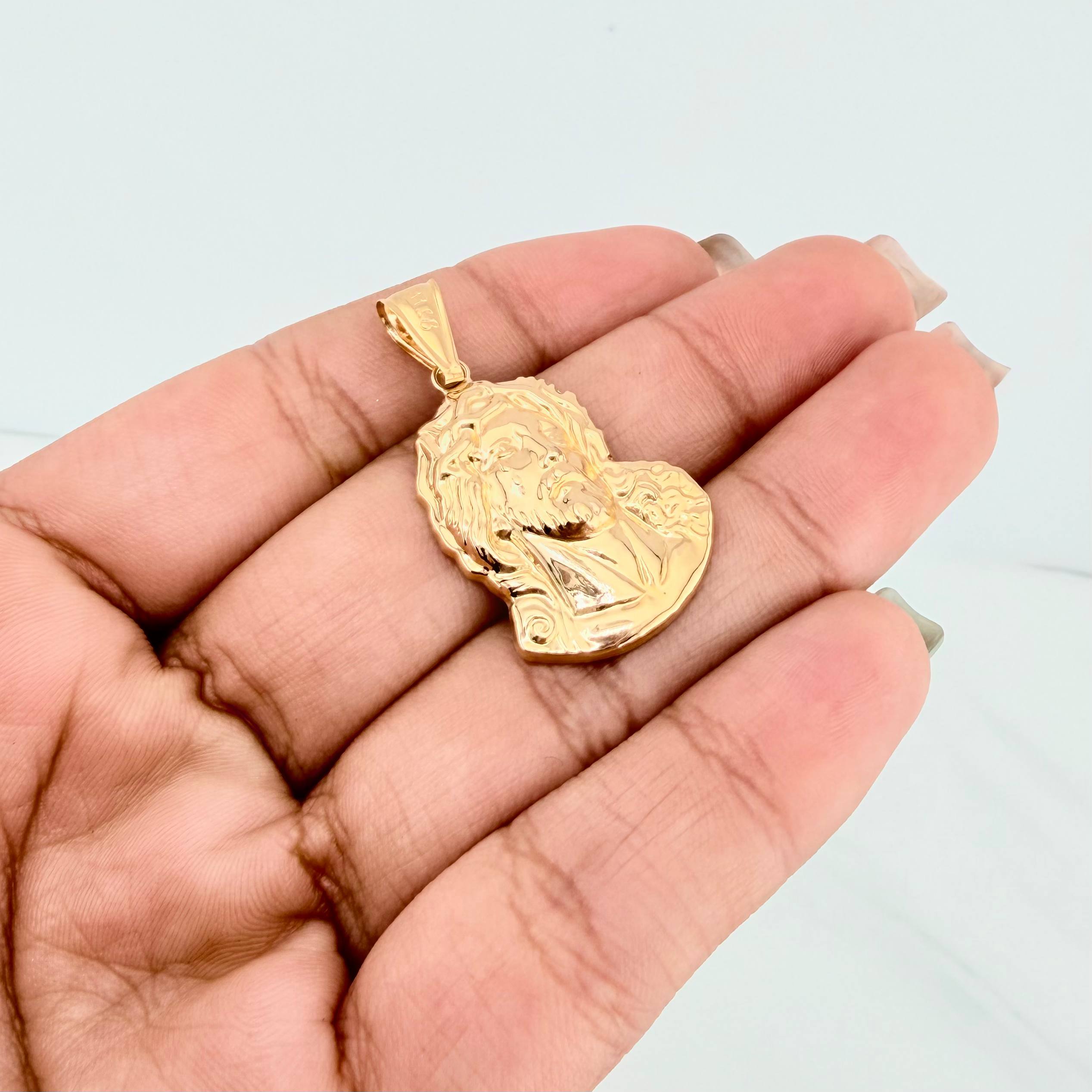 Dije Rostro Cristo 2.05 g / 3.6 cm Oro Amarillo 18K