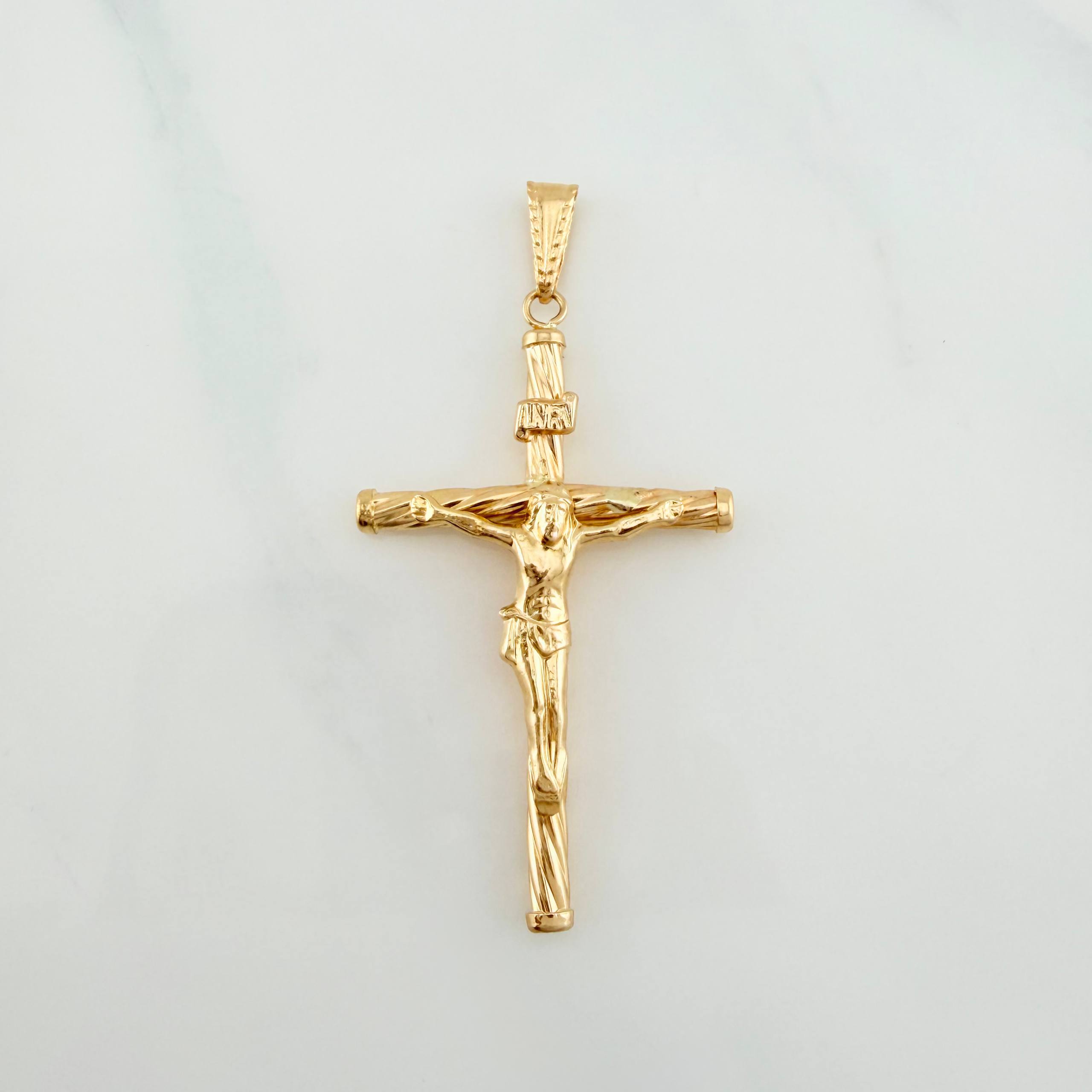 Dije Cruz Cristo 1.7 g / 5 cm Oro Amarillo 18K