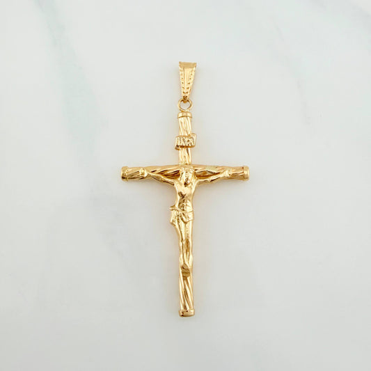 Dije Cruz Cristo 1.7 g / 5 cm Oro Amarillo 18K