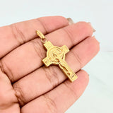 Dije Cruz Cristo San Benito 2 g / 3.8 cm Oro Amarillo 18K