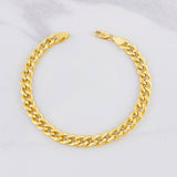 Pulso Cubano 4.15g / 19.1cm / 6.3mm Oro Amarillo 18K