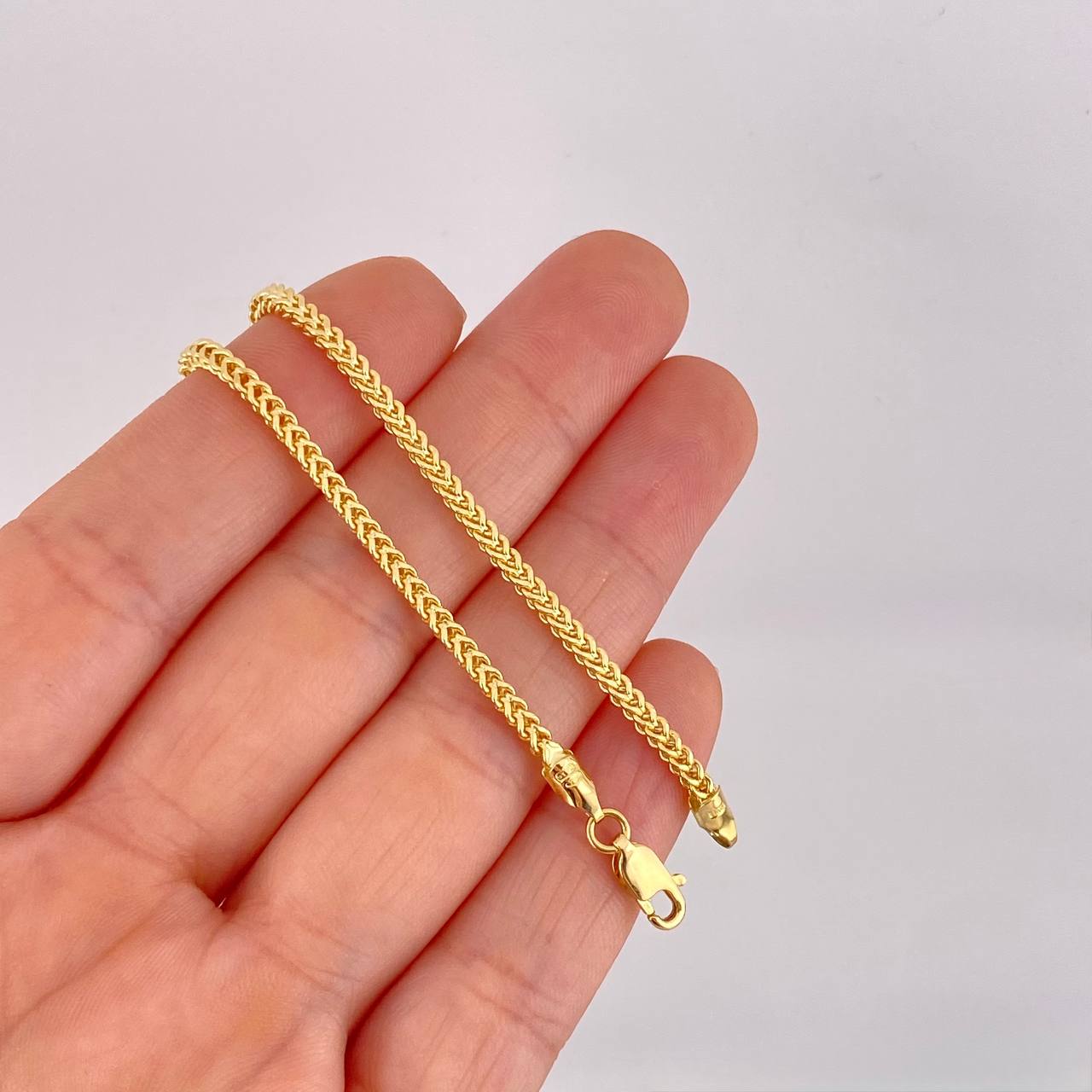 Cadena Franco 9.3g / 60cm / 2.2mm Oro Amarillo 18K