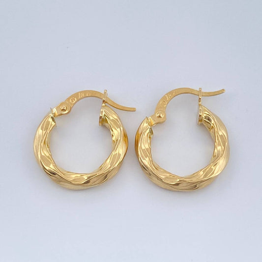 Candongas Isis 1.4gr / 1.5cm / Oro Amarillo 18K %