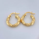 Candongas Isis 1.6gr / 1.8cm / mm Oro Amarillo 18K %