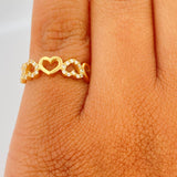 Anillo Corazones 2.55gr / T5 3/4 / Oro Amarillo 18K %
