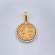 Dije San Benito 2.65gr / 2.6cm / Dos Oros Amarillo Blanco 18K %