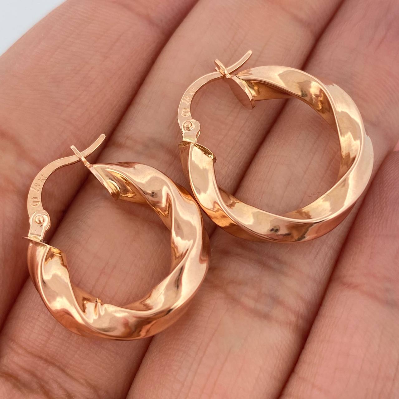 Candongas Kari 2.85gr / 2.2cm / Oro Rosa 18K %