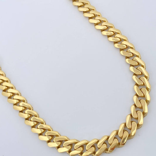Cadena Cubana Monaco 37.7gr / 62cm / 9mm Oro Amarillo +4 18K $