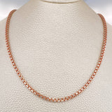 Cadena Veneciana 28.7gr / 60.5cm / 2.7mm Dos Oros Blanco Rosa +3 18K $