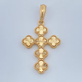 Dije Cruz Trebol 4.55gr / 4.3cm / Oro Amarillo Nac.Esp. 18K %
