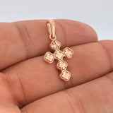 Dije Cruz Trebol 2.35gr / 3cm / Oro Rosa Nac.Esp. 18K %