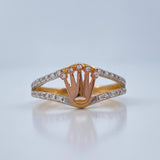 Anillo Corona Rx Doble Carril 2.4gr / T7 / Tres Oros 18K %