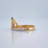 Anillo Tiara 15s 2gr / T6 1/2 / Tres Oros 18K %