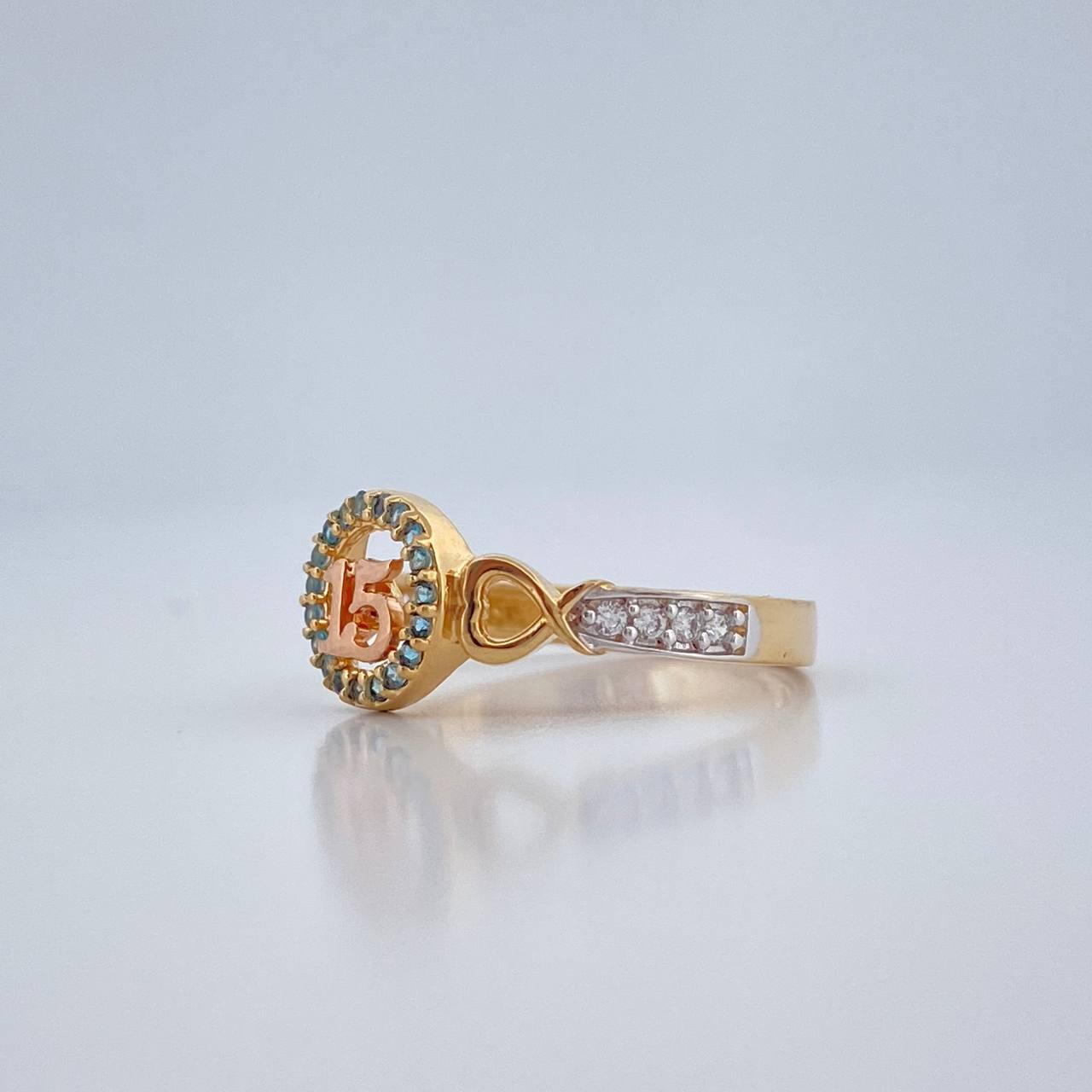 Anillo 15s 2.15gr / T6 1/2 / Tres Oros 18K %
