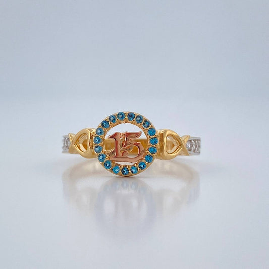 Anillo 15s 2.15gr / T6 1/2 / Tres Oros 18K %
