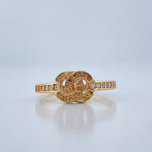 Anillo Olas Cruzadas 2.15gr / T6 / Oro Amarillo 18K %