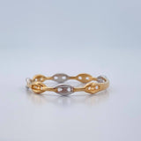 Anillo Gc 1gr / T6 3/4 / Dos Oros Amarillo Blanco 18K %