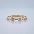 Anillo Gc 1gr / T6 3/4 / Dos Oros Amarillo Blanco 18K %