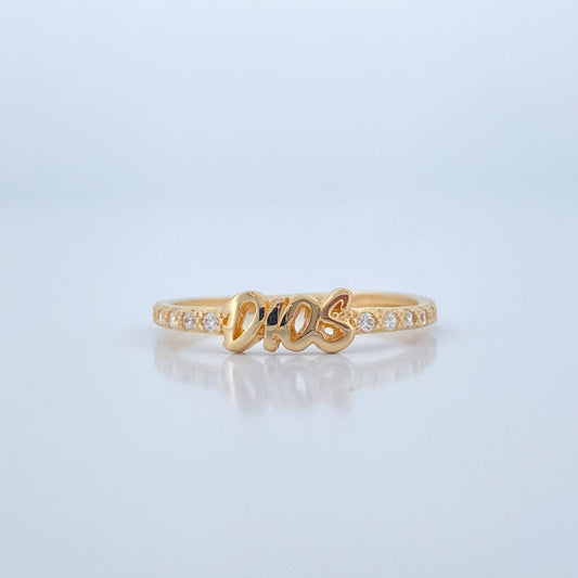 Anillo Dios 1.35gr / T7 / Oro Amarillo 18K %