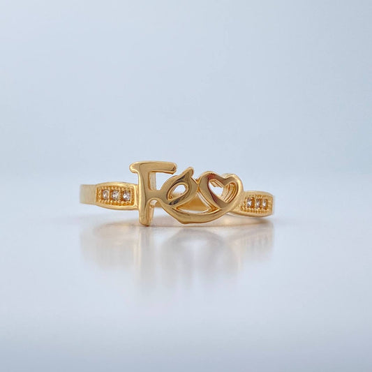 Anillo Corazon Fe 2.1gr / T6 / Oro Amarillo 18K %