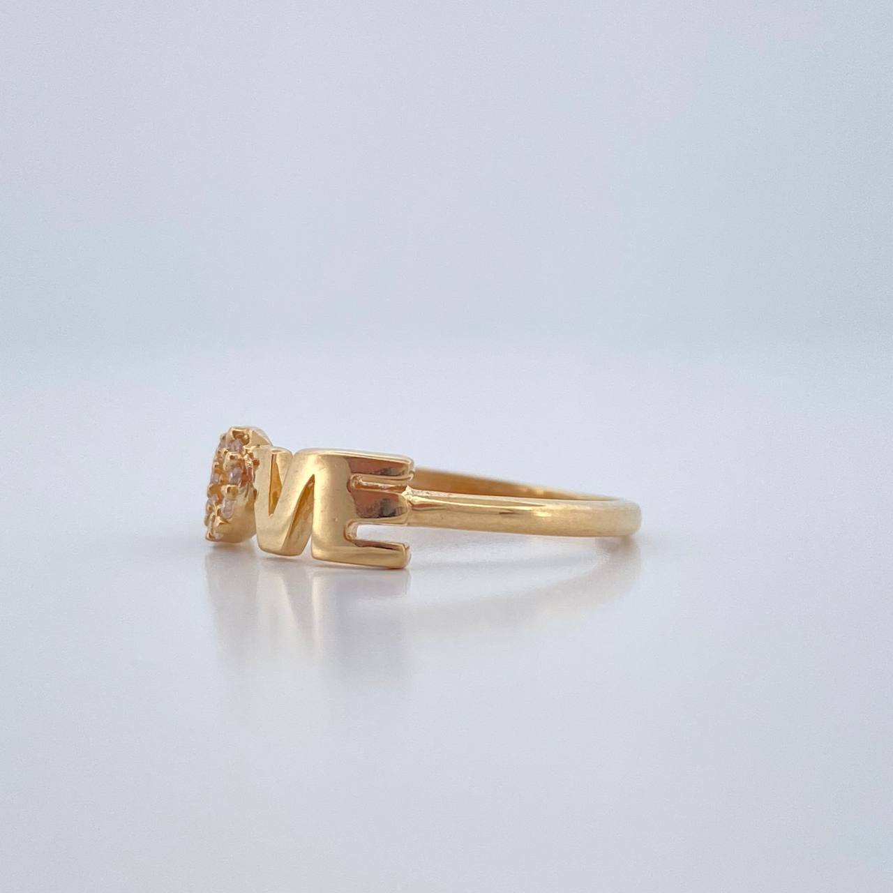 Anillo Love 1.3gr / T5 1/4 / Oro Amarillo 18K %