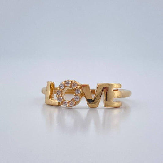 Anillo Love 1.3gr / T6 / Oro Amarillo 18K %