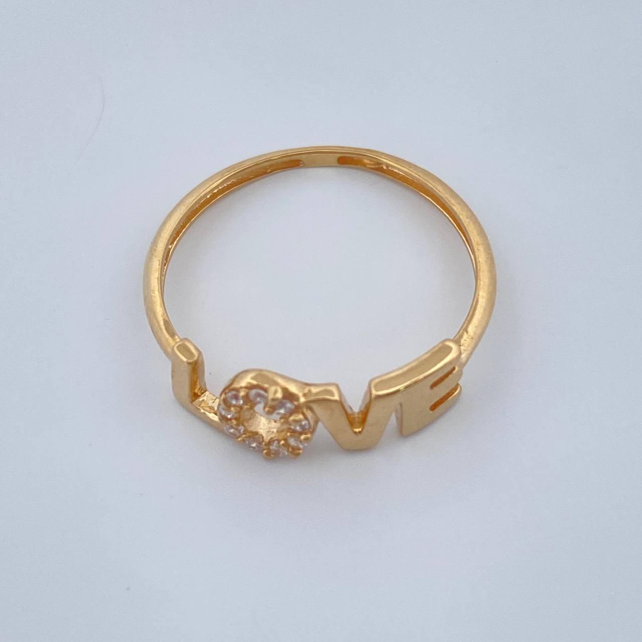 Anillo Love 1.3gr / T5 1/4 / Oro Amarillo 18K %