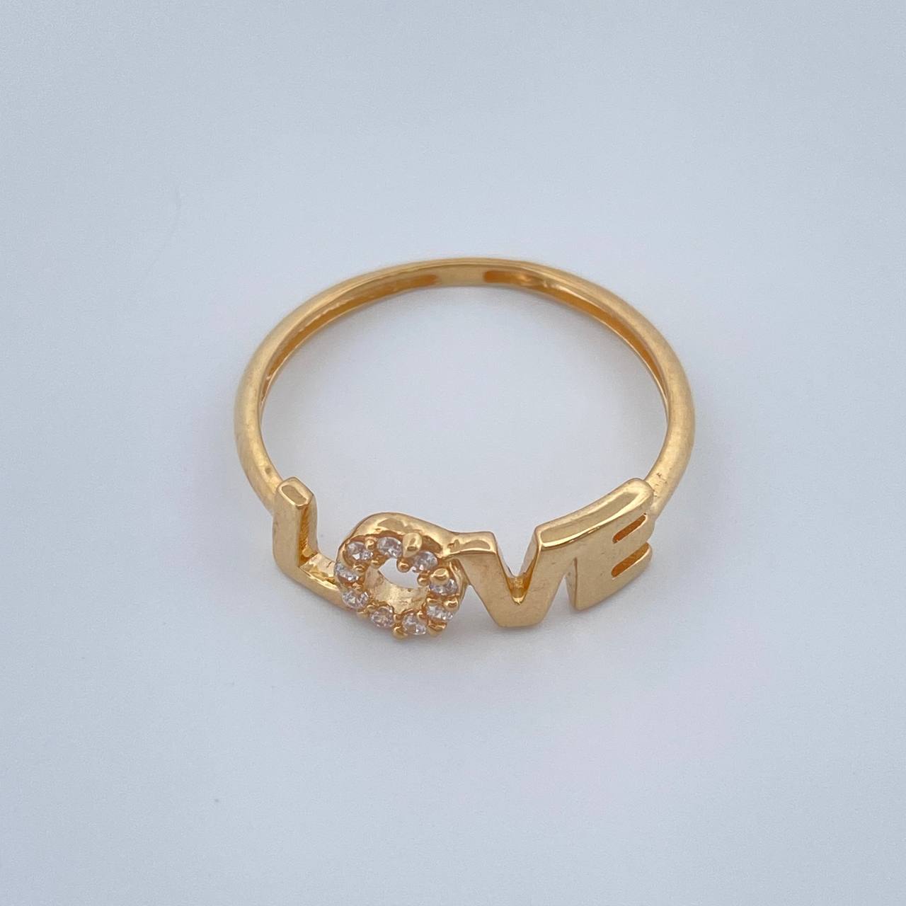 Anillo Love 1.3gr / T6 / Oro Amarillo 18K %