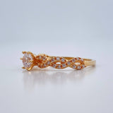 Anillo Solitario Olas Cruzadas 2.2gr / T7 / Oro Amarillo 18K %