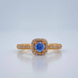 Anillo Halo Cuadrado 2.3gr / T7 / Oro Amarillo 18K %