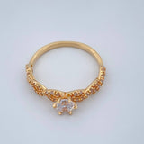 Anillo Solitario Olas Cruzadas 2.2gr / T7 / Oro Amarillo 18K %