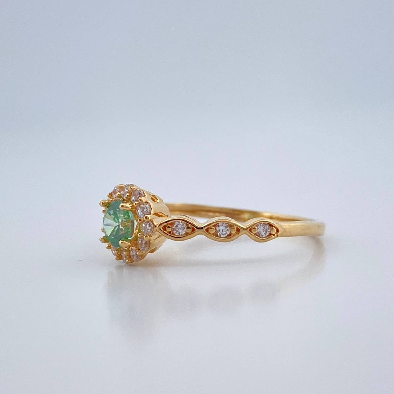 Anillo Halo Ojos 1.75gr / T6 / Oro Amarillo 18K %