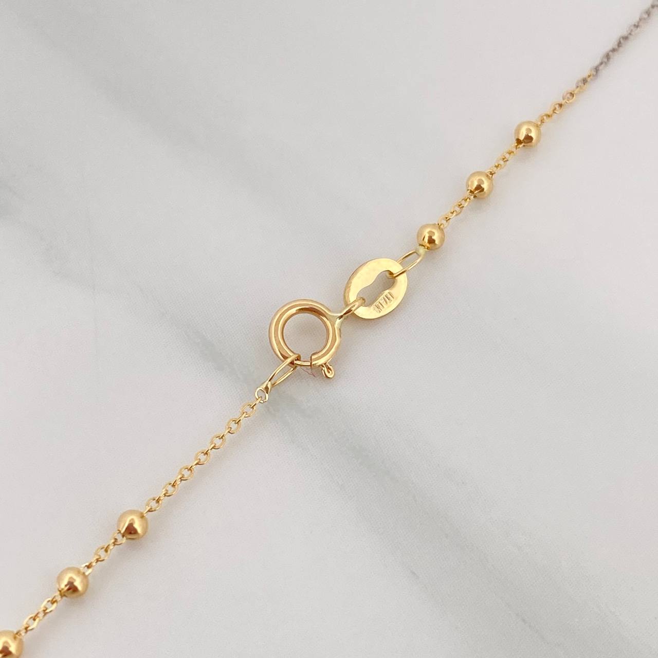 Cadena Aro Seguido Bolas 1.9 g / 50 cm / 1.5 mm Tres Oros 18K