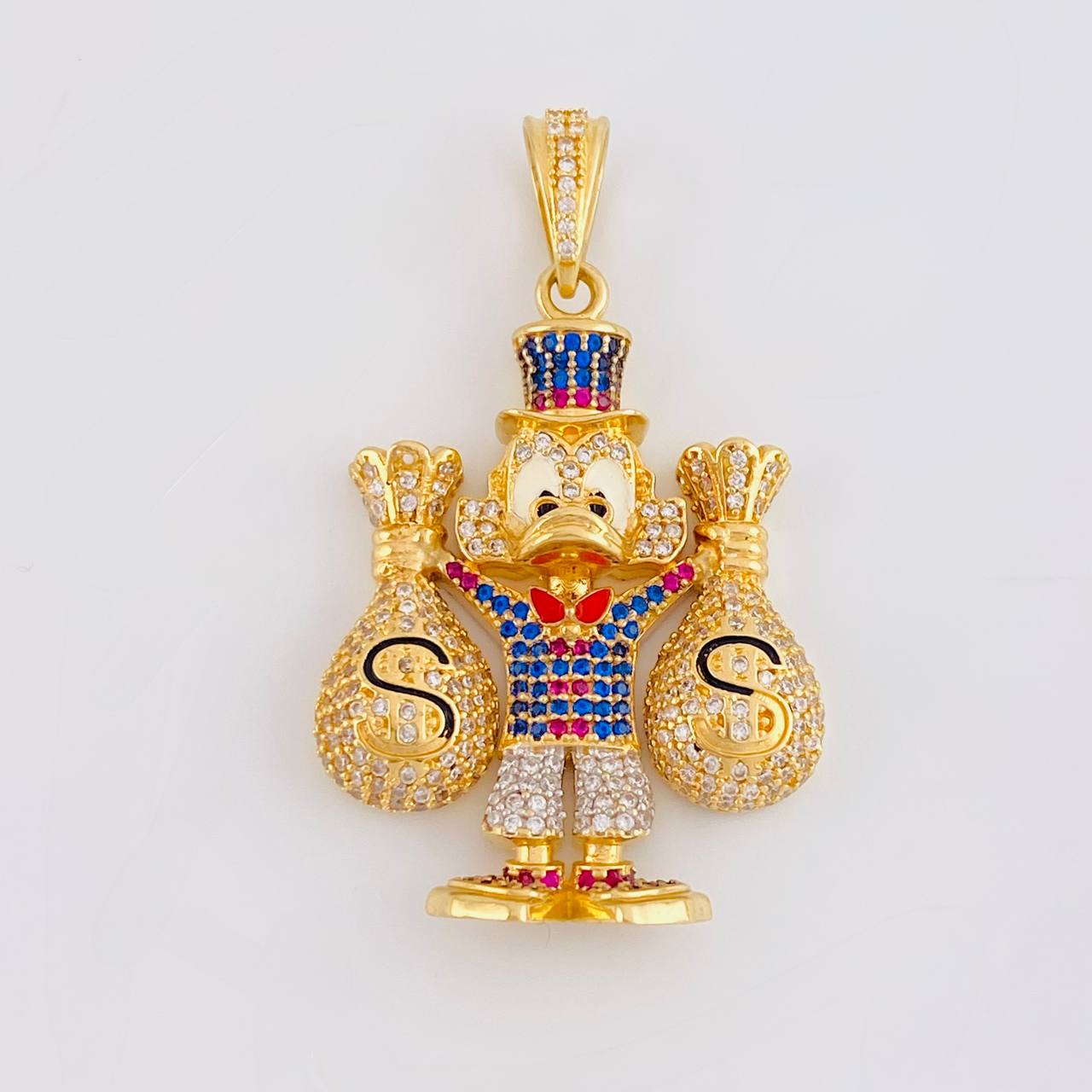 Dije Pato Bolsas Dinero 15.2g / 4.7cm Oro Amarillo 18K