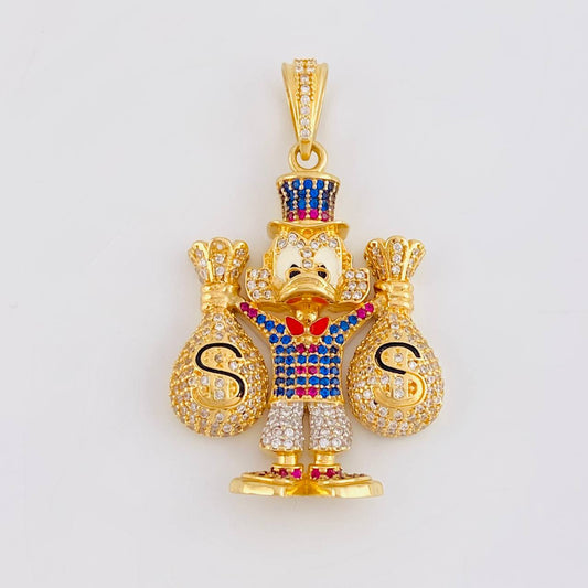 Dije Pato Bolsas Dinero 15.2g / 4.7cm Oro Amarillo 18K