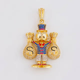 Dije Pato Bolsas Dinero 15.2g / 4.7cm Oro Amarillo 18K