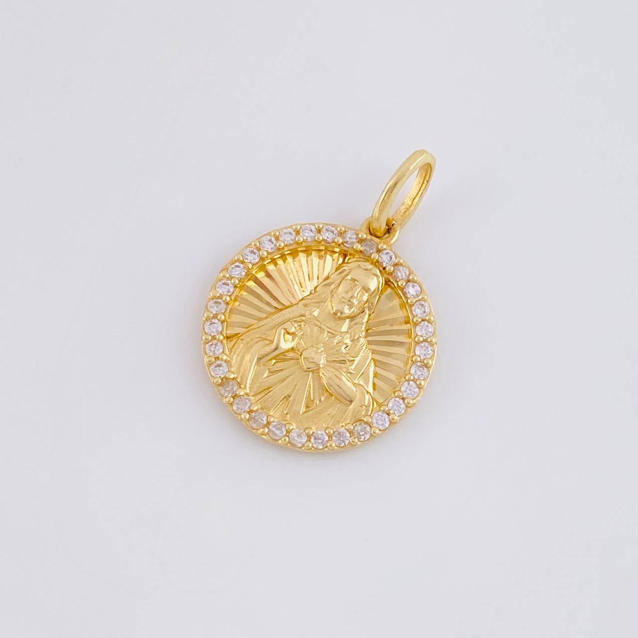 Dije Circulo Sagrado Corazón 2.65g / 2.4cm Oro Amarillo 18K