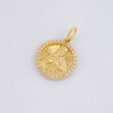 Dije Circulo Sagrado Corazón 2.65g / 2.4cm Oro Amarillo 18K