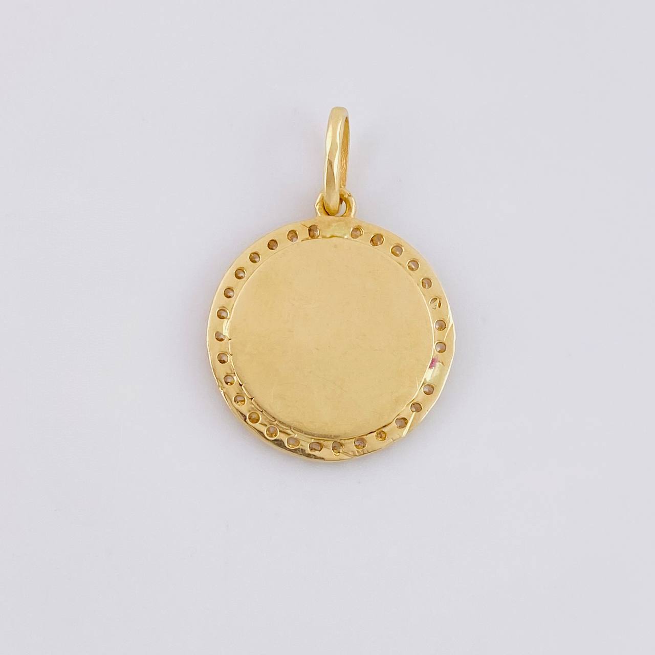 Dije Circulo Sagrado Corazón 2.7g / 2.4cm Oro Amarillo 18K
