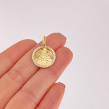 Dije Circulo Sagrado Corazón 2.65g / 2.4cm Oro Amarillo 18K