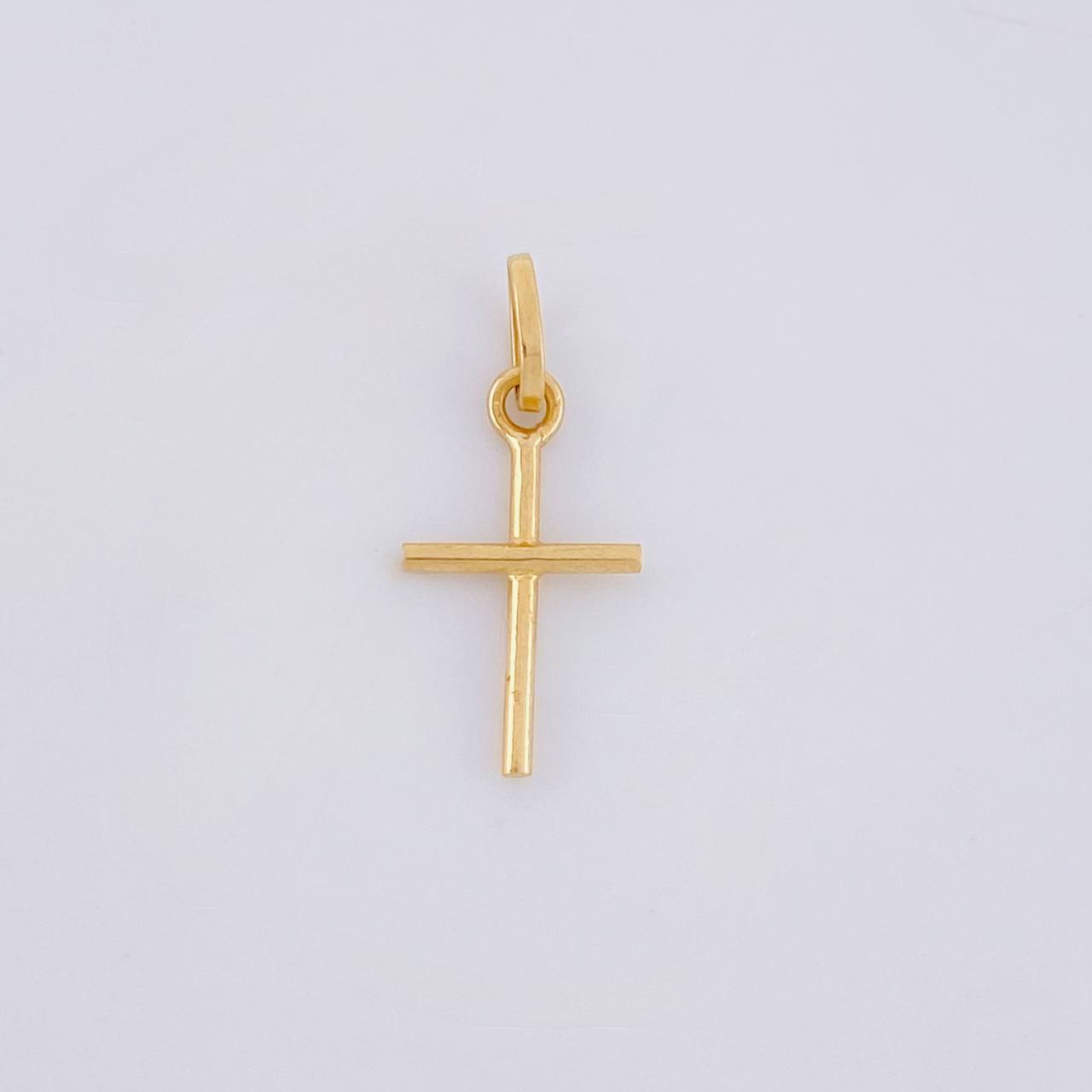 Dije Cruz Lisa 0.45g / 2cm Oro Amarillo 18K