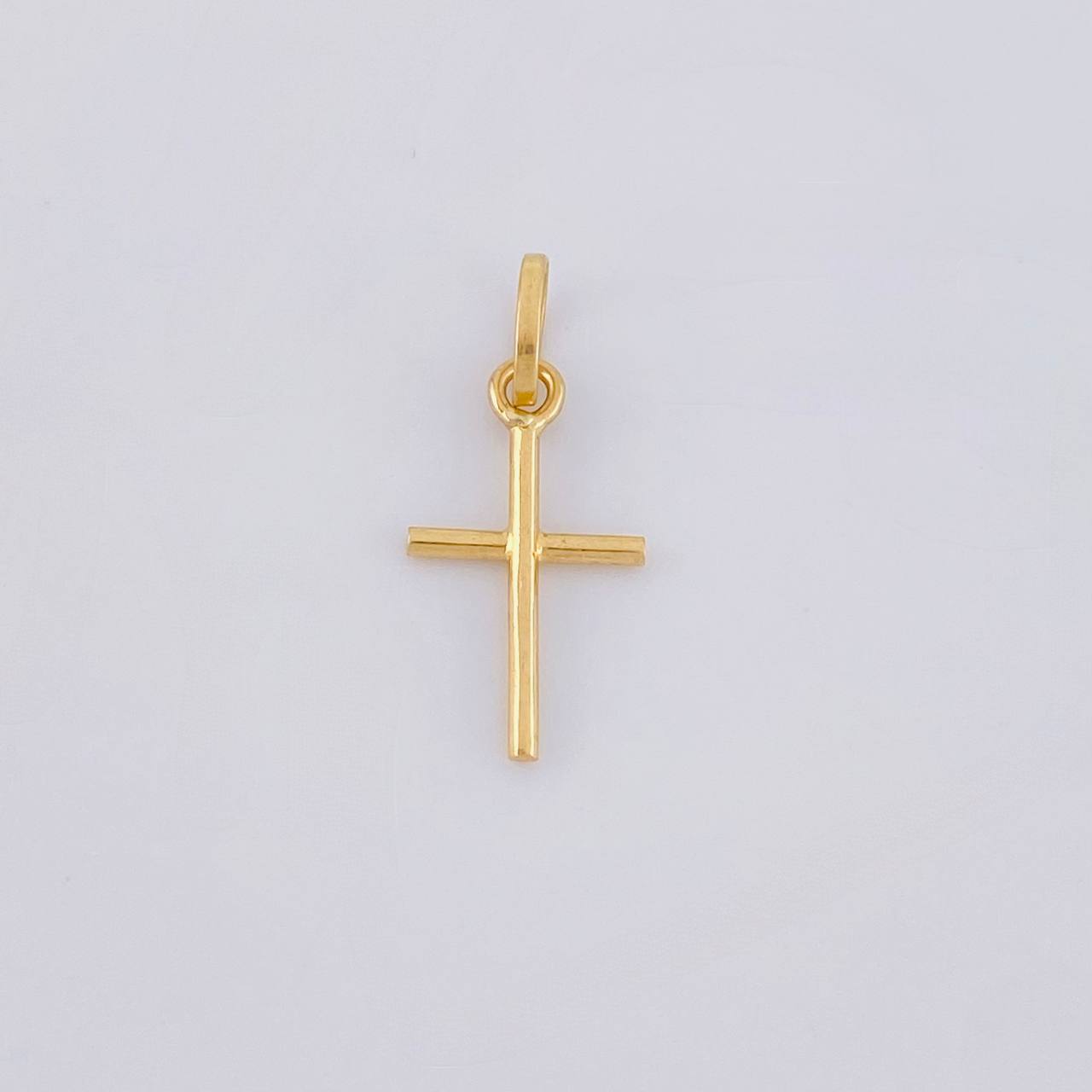 Dije Cruz Lisa 0.45g / 2cm Oro Amarillo 18K
