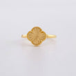 Anillo Trebol Diamantado 1.9g / T7 1/2 Oro Amarillo 18K