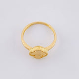 Anillo Trebol Diamantado 1.95g / T6 3/4 Oro Amarillo 18K