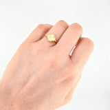 Anillo Trebol Diamantado 1.95g / T6 3/4 Oro Amarillo 18K