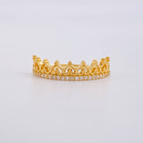 Anillo Carril Corazones 1.8g / T6 1/4 Oro Amarillo 18K