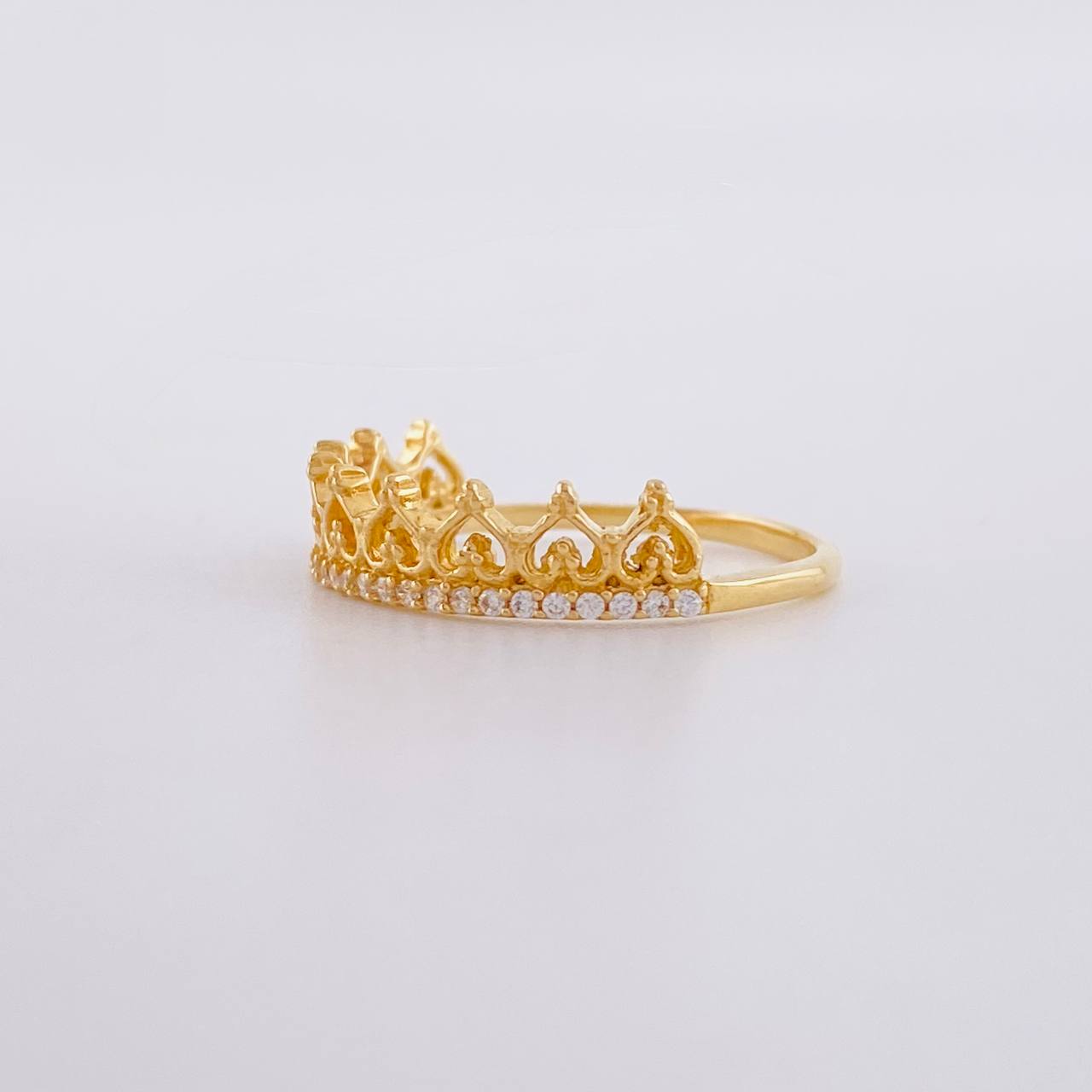 Anillo Carril Corazones 2g / T6 3/4 Oro Amarillo 18K