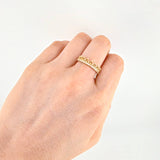 Anillo Carril Corazones 2g / T6 3/4 Oro Amarillo 18K